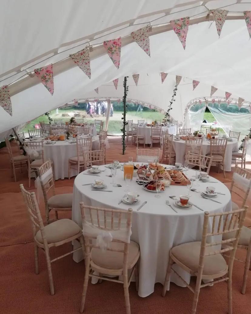 Afternoon Tea, laid out on tables, from ASJ Catering